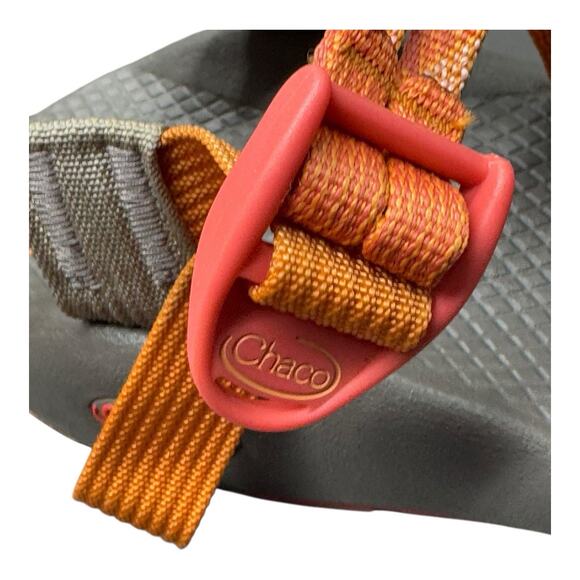 Chaco Z/Cloud X Hiking Swim Sandals Strappy Orange Gray Women's 8 Gorpcore - Picture 7 of 9